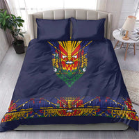 Haiti Flag Traditional Dashiki Bedding Set Black Color LT03 - Polynesian Pride