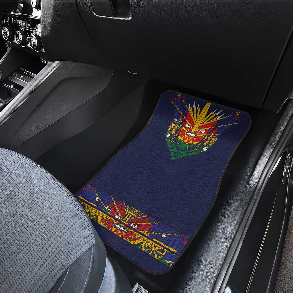Haiti Flag Traditional Dashiki Car Mats Black Color LT03 - Polynesian Pride