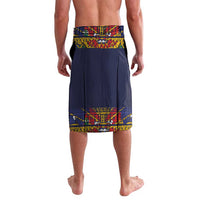 Haiti Flag Traditional Dashiki Lavalava Black Color LT03 - Polynesian Pride