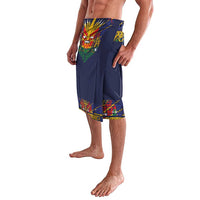 Haiti Flag Traditional Dashiki Lavalava Black Color LT03 - Polynesian Pride