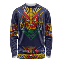 Haiti Flag Traditional Dashiki Long Sleeve Shirt Black Color LT03 Unisex Black - Polynesian Pride