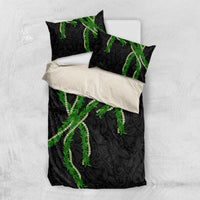 Hawaii Maile Lei Bedding Set Aloha Black Color LT03 US Twin 172cm x 218cm Black - Polynesian Pride