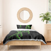 Hawaii Maile Lei Bedding Set Aloha Black Color LT03 - Polynesian Pride