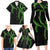 Hawaii Maile Lei Family Matching Long Sleeve Bodycon Dress and Hawaiian Shirt Aloha Black Color