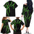 Hawaii Maile Lei Family Matching Off The Shoulder Long Sleeve Dress and Hawaiian Shirt Aloha Black Color