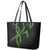 Hawaii Maile Lei Leather Tote Bag Aloha Black Color