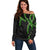 Hawaii Maile Lei Off Shoulder Sweater Aloha Black Color