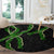 Hawaii Maile Lei Round Carpet Aloha Black Color