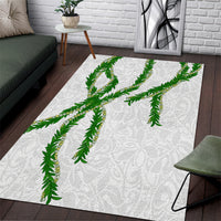 Hawaii Maile Lei Area Rug Aloha White Color LT03 White - Polynesian Pride