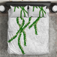 Hawaii Maile Lei Bedding Set Aloha White Color LT03 White - Polynesian Pride