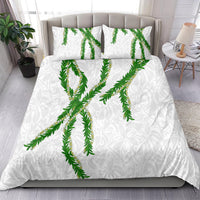 Hawaii Maile Lei Bedding Set Aloha White Color LT03 - Polynesian Pride