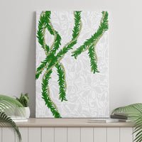 Hawaii Maile Lei Canvas Wall Art Aloha White Color LT03 - Polynesian Pride