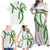 Hawaii Maile Lei Family Matching Off Shoulder Maxi Dress and Hawaiian Shirt Aloha White Color