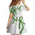 Hawaii Maile Lei Family Matching Short Sleeve Bodycon Dress and Hawaiian Shirt Aloha White Color