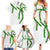 Hawaii Maile Lei Family Matching Summer Maxi Dress and Hawaiian Shirt Aloha White Color