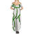 Hawaii Maile Lei Family Matching Summer Maxi Dress and Hawaiian Shirt Aloha White Color