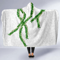 Hawaii Maile Lei Hooded Blanket Aloha White Color LT03 - Polynesian Pride