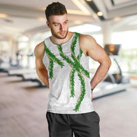 Hawaii Maile Lei Men Tank Top Aloha White Color LT03 White - Polynesian Pride