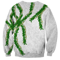 Hawaii Maile Lei Sweatshirt Aloha White Color LT03 - Polynesian Pride