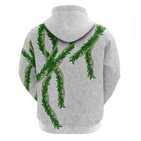 Hawaii Maile Lei Zip Hoodie Aloha White Color LT03 - Polynesian Pride