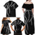 Hawaii Maile Lei Family Matching Off Shoulder Maxi Dress and Hawaiian Shirt Aloha Grayscale Color