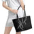 Hawaii Maile Lei Leather Tote Bag Aloha Grayscale Color