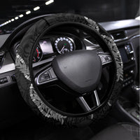 Hawaii Maile Lei Steering Wheel Cover Aloha Grayscale Color LT03 Universal Fit Grayscale - Polynesian Pride