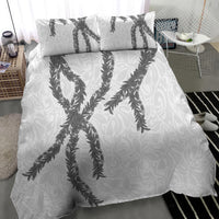 Hawaii Maile Lei Bedding Set Aloha The Grey Color LT03 - Polynesian Pride
