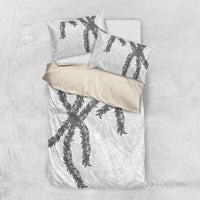 Hawaii Maile Lei Bedding Set Aloha The Grey Color LT03 US Twin 172cm x 218cm Grey - Polynesian Pride
