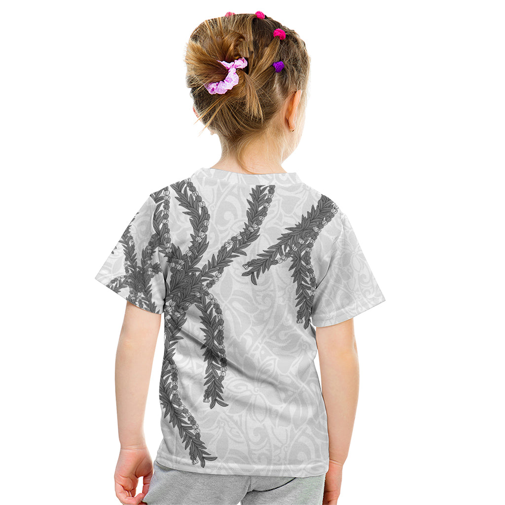 Hawaii Maile Lei Kid T Shirt Aloha The Grey Color LT03 - Polynesian Pride