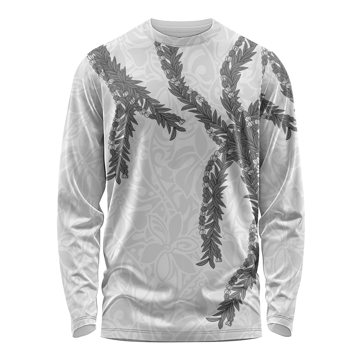 Hawaii Maile Lei Long Sleeve Shirt Aloha The Grey Color LT03 Unisex Grey - Polynesian Pride