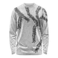 Hawaii Maile Lei Long Sleeve Shirt Aloha The Grey Color LT03 Unisex Grey - Polynesian Pride