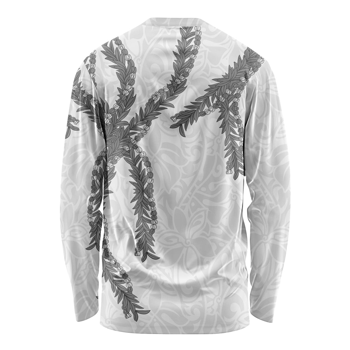 Hawaii Maile Lei Long Sleeve Shirt Aloha The Grey Color LT03 - Polynesian Pride