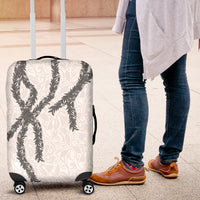 Hawaii Maile Lei Luggage Cover Aloha The Grey Color LT03 Grey - Polynesian Pride