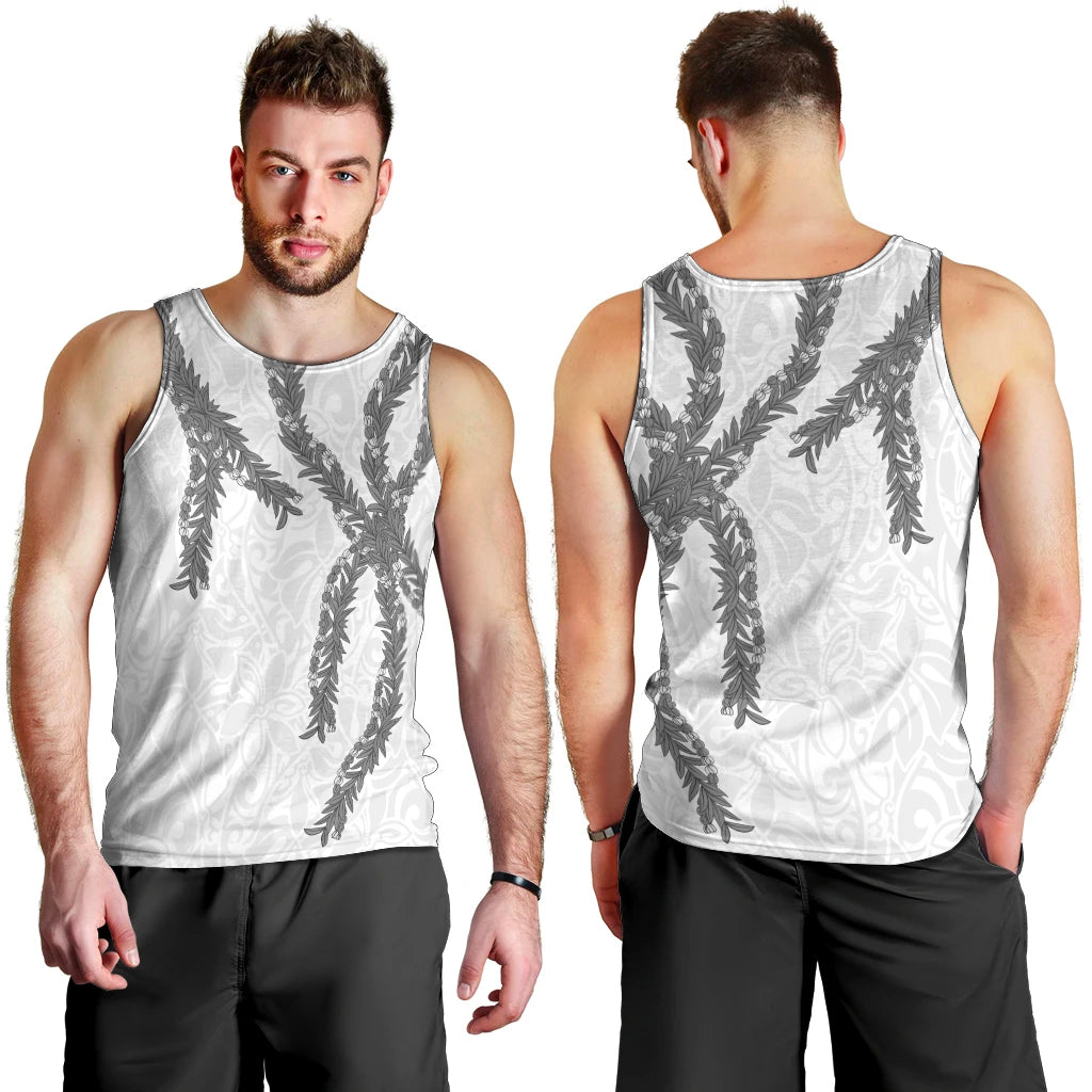 Hawaii Maile Lei Men Tank Top Aloha The Grey Color LT03 - Polynesian Pride