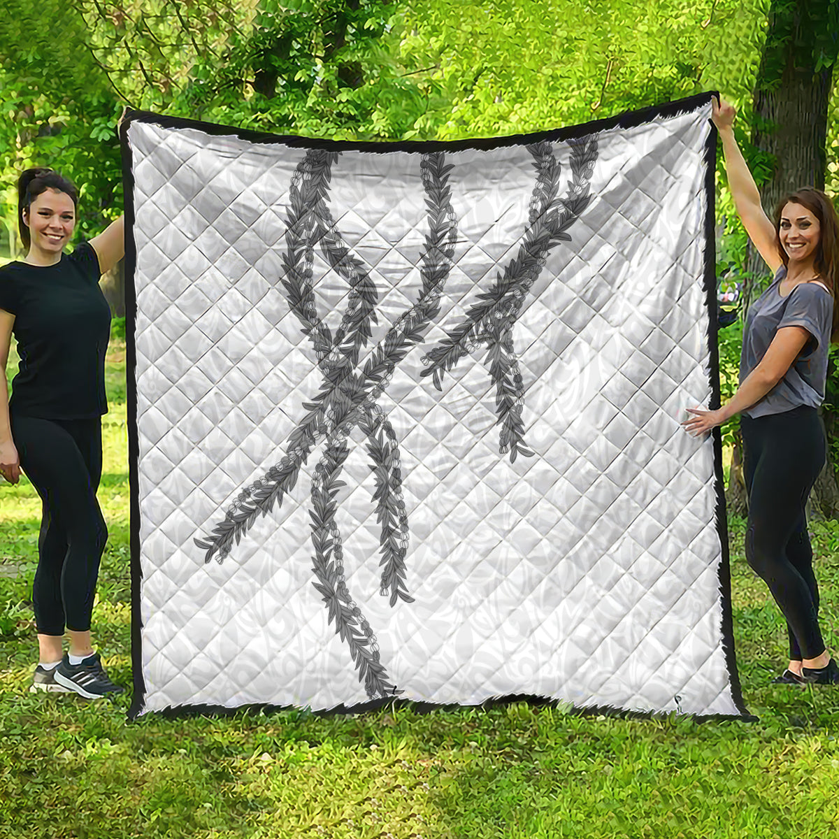 Hawaii Maile Lei Quilt Aloha The Grey Color LT03 - Polynesian Pride