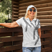 Hawaii Maile Lei Women Polo Shirt Aloha The Grey Color LT03 - Polynesian Pride
