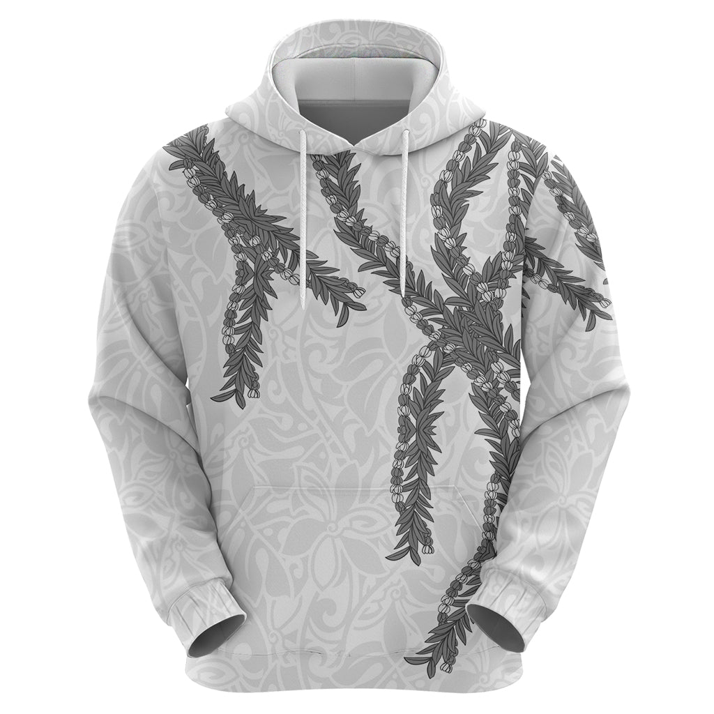 Hawaii Maile Lei Zip Hoodie Aloha The Grey Color LT03 - Polynesian Pride