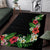 Hawaii Tropical Flowers and Leaves Area Rug Tapa Pattern Colorful Mode