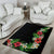 Hawaii Tropical Flowers and Leaves Area Rug Tapa Pattern Colorful Mode