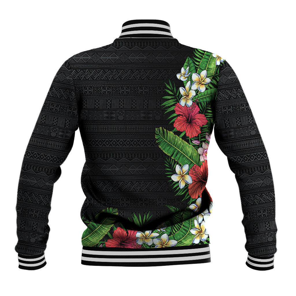 Hawaii Tropical Flowers and Leaves Baseball Jacket Tapa Pattern Colorful Mode LT03 - Polynesian Pride