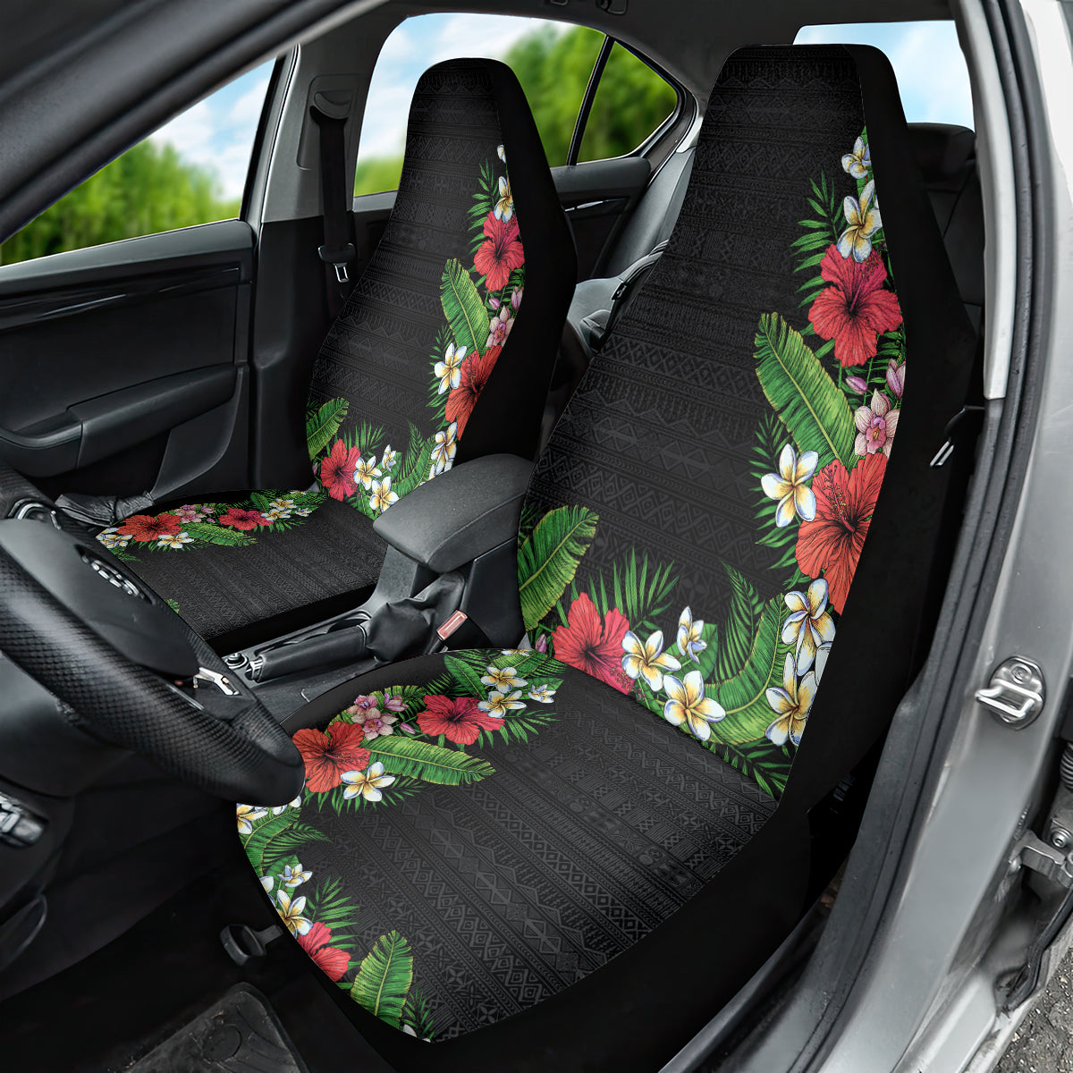 Hawaii Tropical Flowers and Leaves Car Seat Cover Tapa Pattern Colorful Mode LT03 - Polynesian Pride