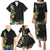 Hawaii Tropical Flowers and Leaves Family Matching Puletasi and Hawaiian Shirt Tapa Pattern Colorful Mode