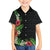 Hawaii Tropical Flowers and Leaves Family Matching Puletasi and Hawaiian Shirt Tapa Pattern Colorful Mode