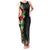 Hawaii Tropical Flowers and Leaves Family Matching Tank Maxi Dress and Hawaiian Shirt Tapa Pattern Colorful Mode