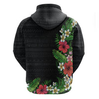 Hawaii Tropical Flowers and Leaves Hoodie Tapa Pattern Colorful Mode LT03 - Polynesian Pride