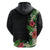 Hawaii Tropical Flowers and Leaves Hoodie Tapa Pattern Colorful Mode