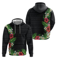 Hawaii Tropical Flowers and Leaves Hoodie Tapa Pattern Colorful Mode LT03 - Polynesian Pride