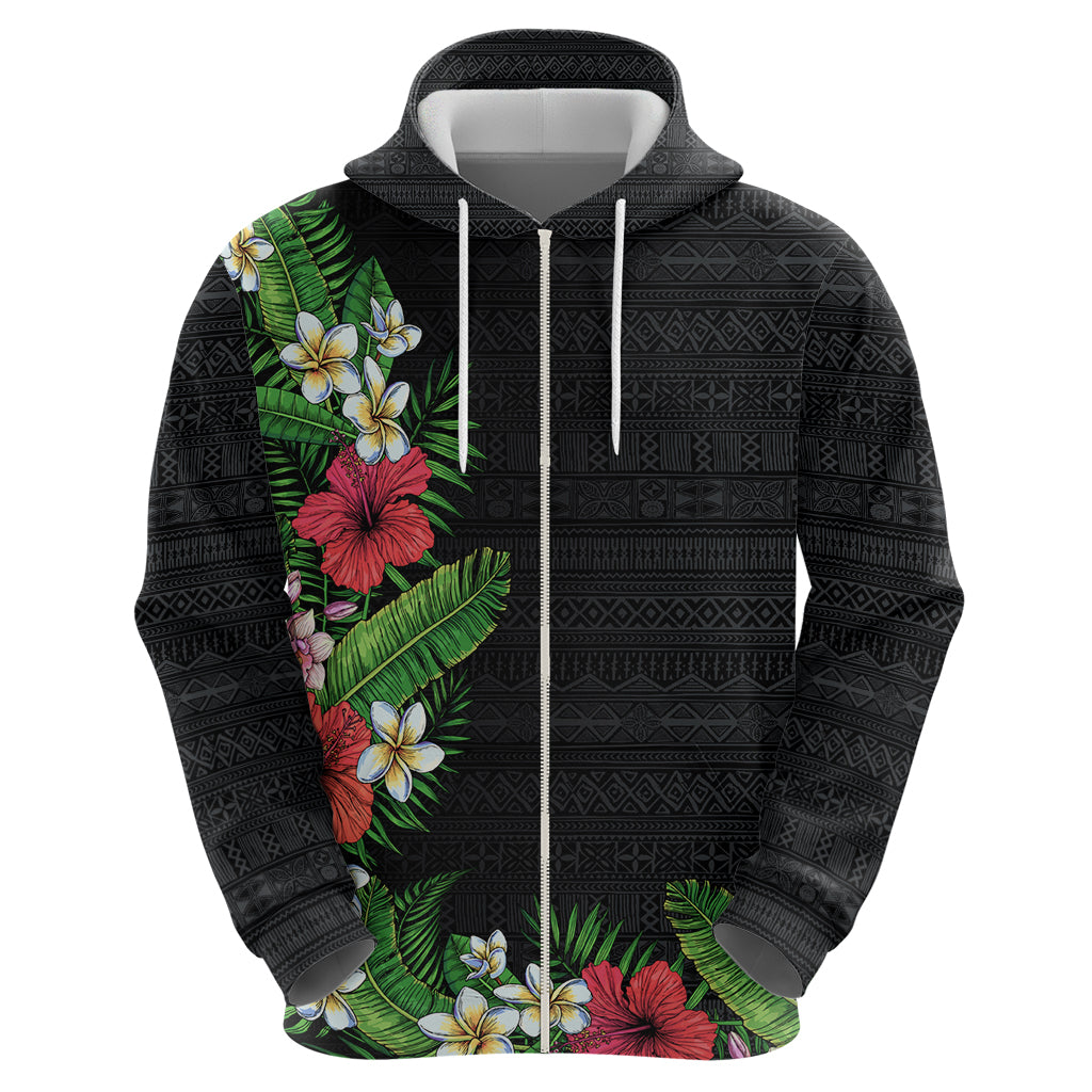 Hawaii Tropical Flowers and Leaves Hoodie Tapa Pattern Colorful Mode LT03 - Polynesian Pride
