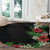 Hawaii Tropical Flowers and Leaves Round Carpet Tapa Pattern Colorful Mode